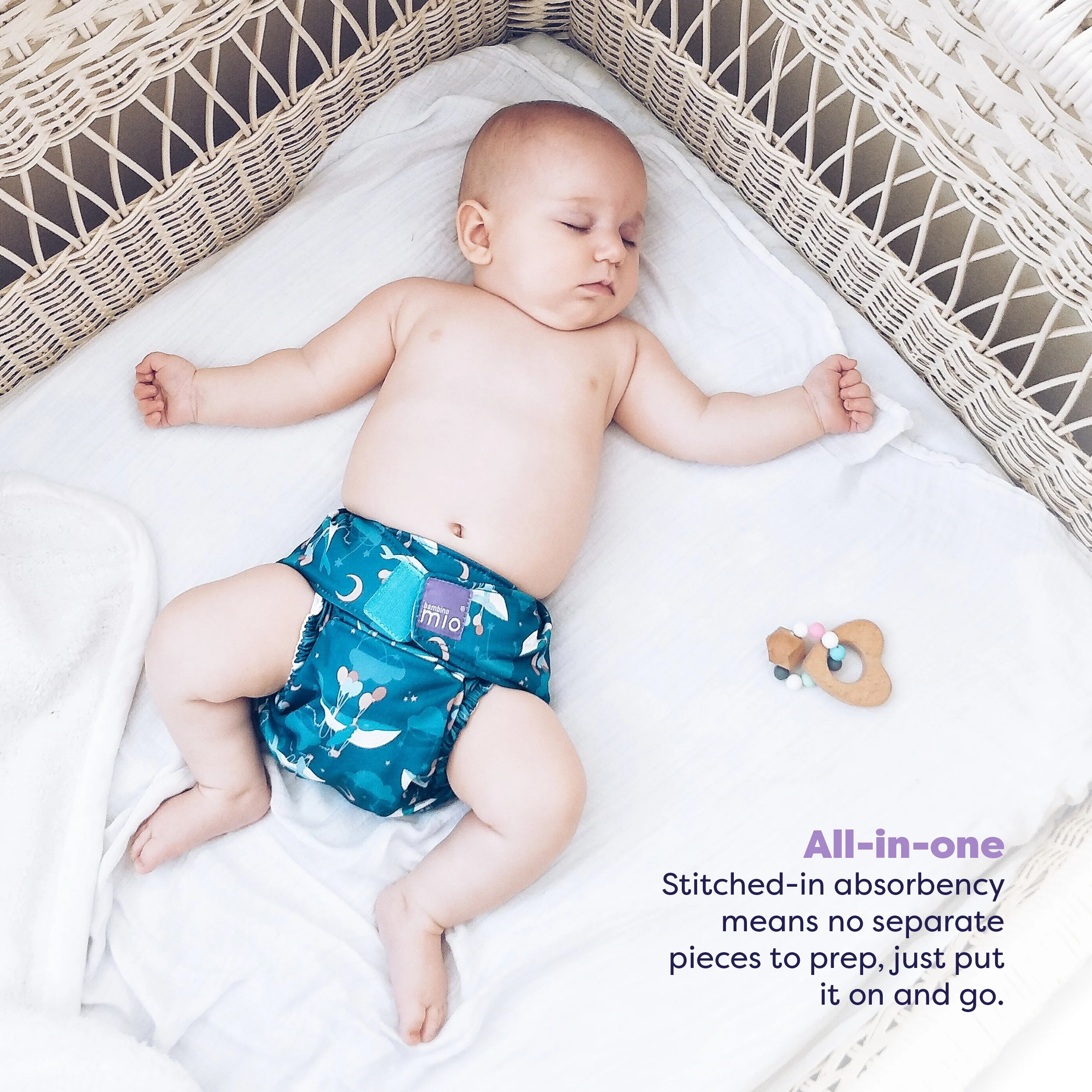 20 Pack Miosolo All-in-One Reusable Nappy in Animals - Image 5