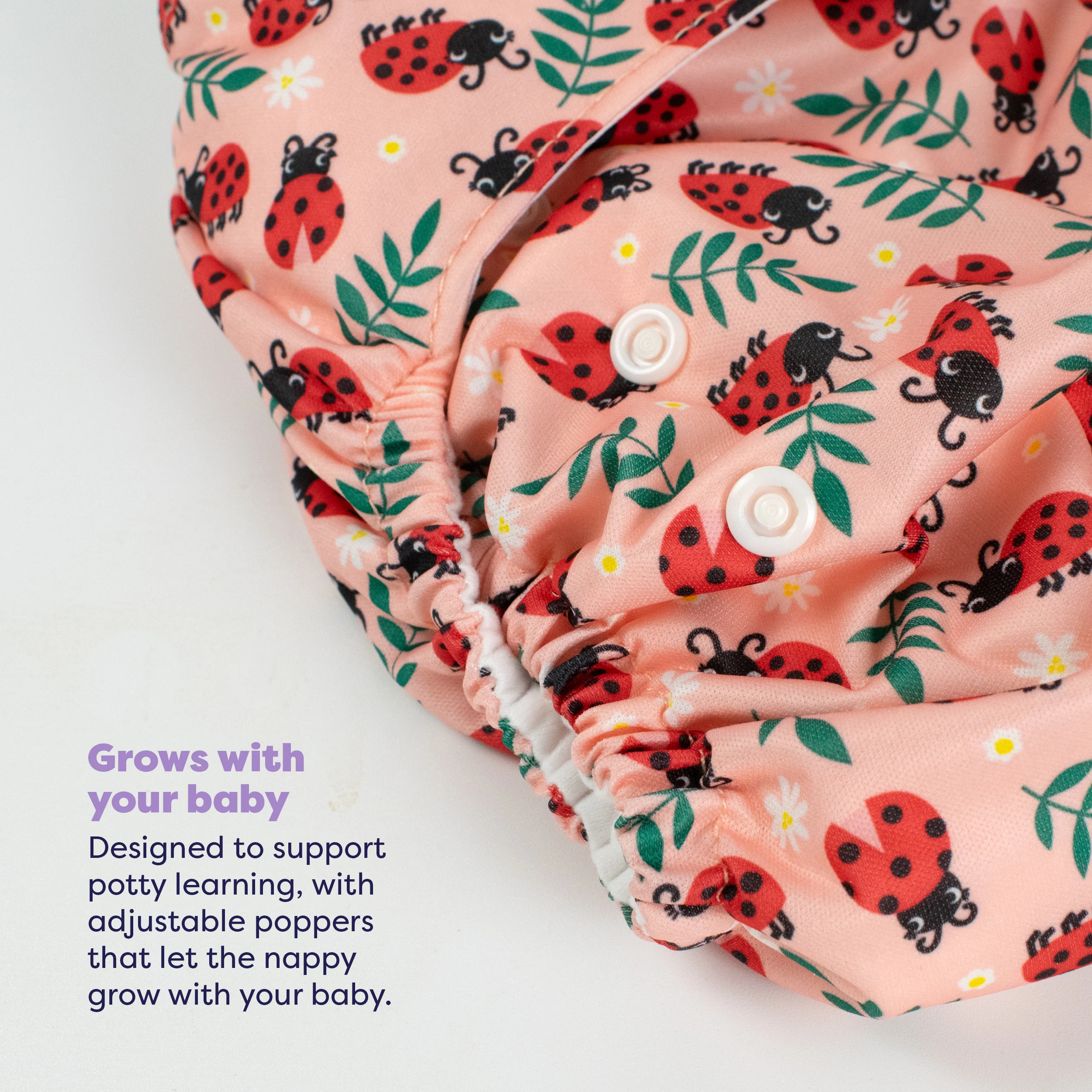 5 Pack Miosolo All-in-One Reusable Nappy in Bugs Life - Image 3