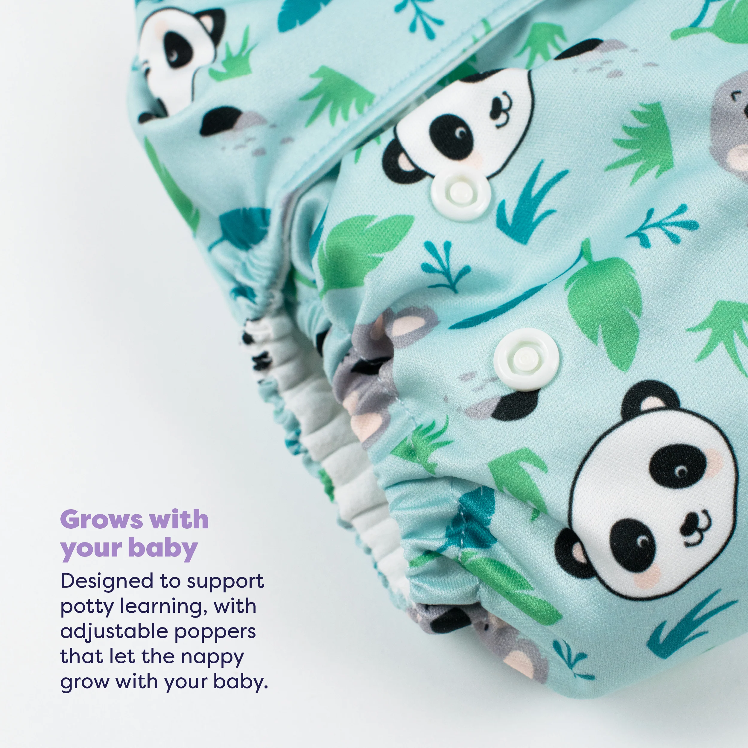 Miosolo All-In-One Reusable Nappy in Little Paws - Image 3