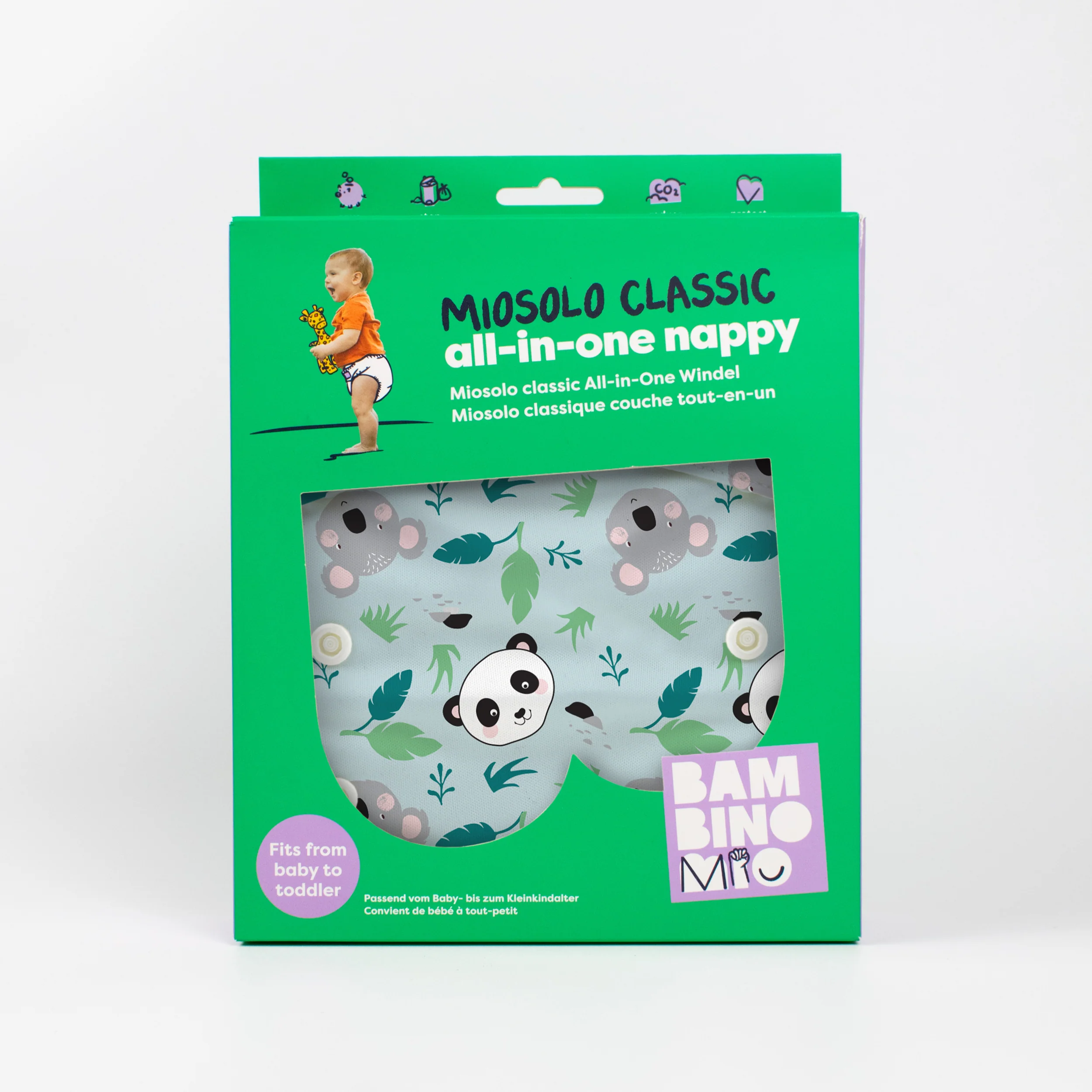 Miosolo All-In-One Reusable Nappy in Little Paws - Image 7