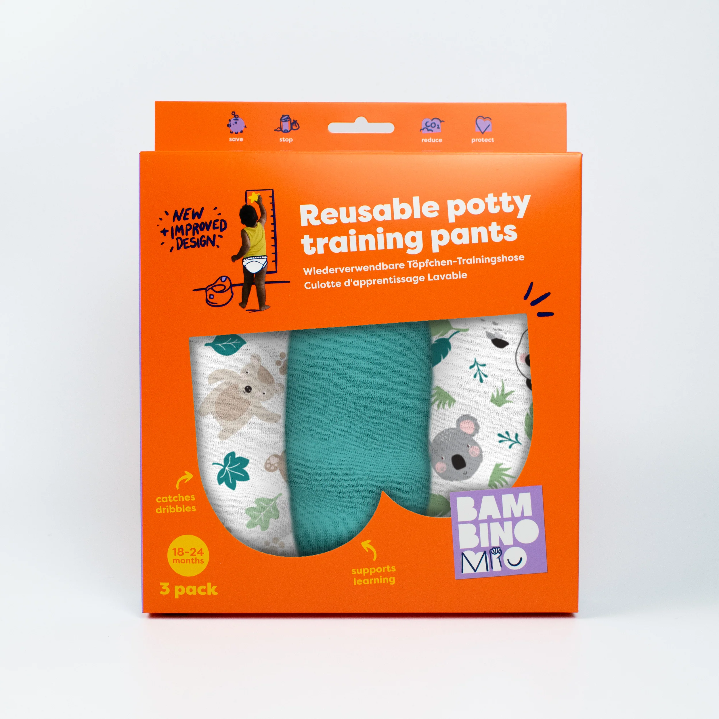 NEW: 3 Pack Reusable Potty Training Pants in Beary Cute - Elite Design - Image 7