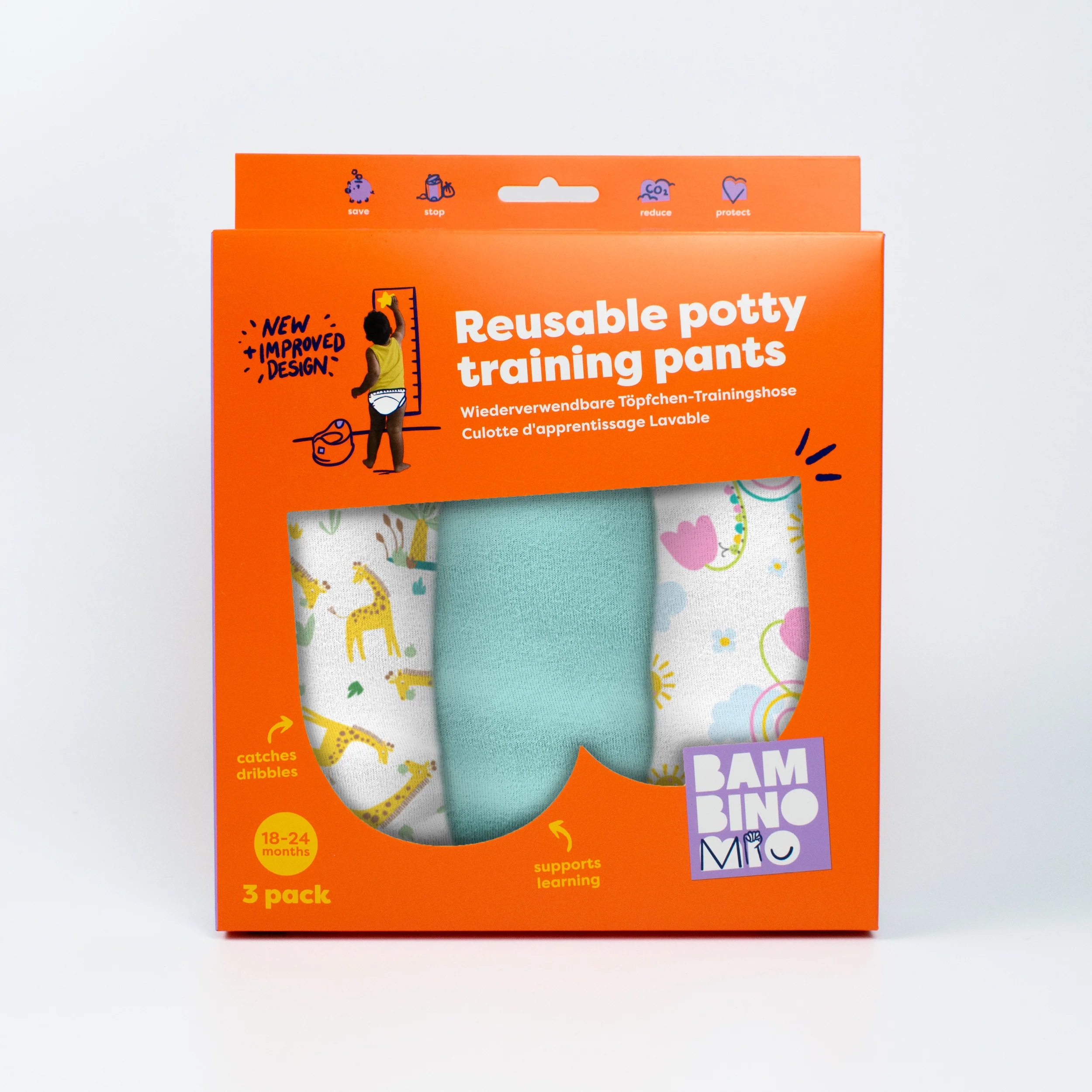 NEW: 3 Pack Reusable Potty Training Pants in Blue Skies - Elite Design - Image 7