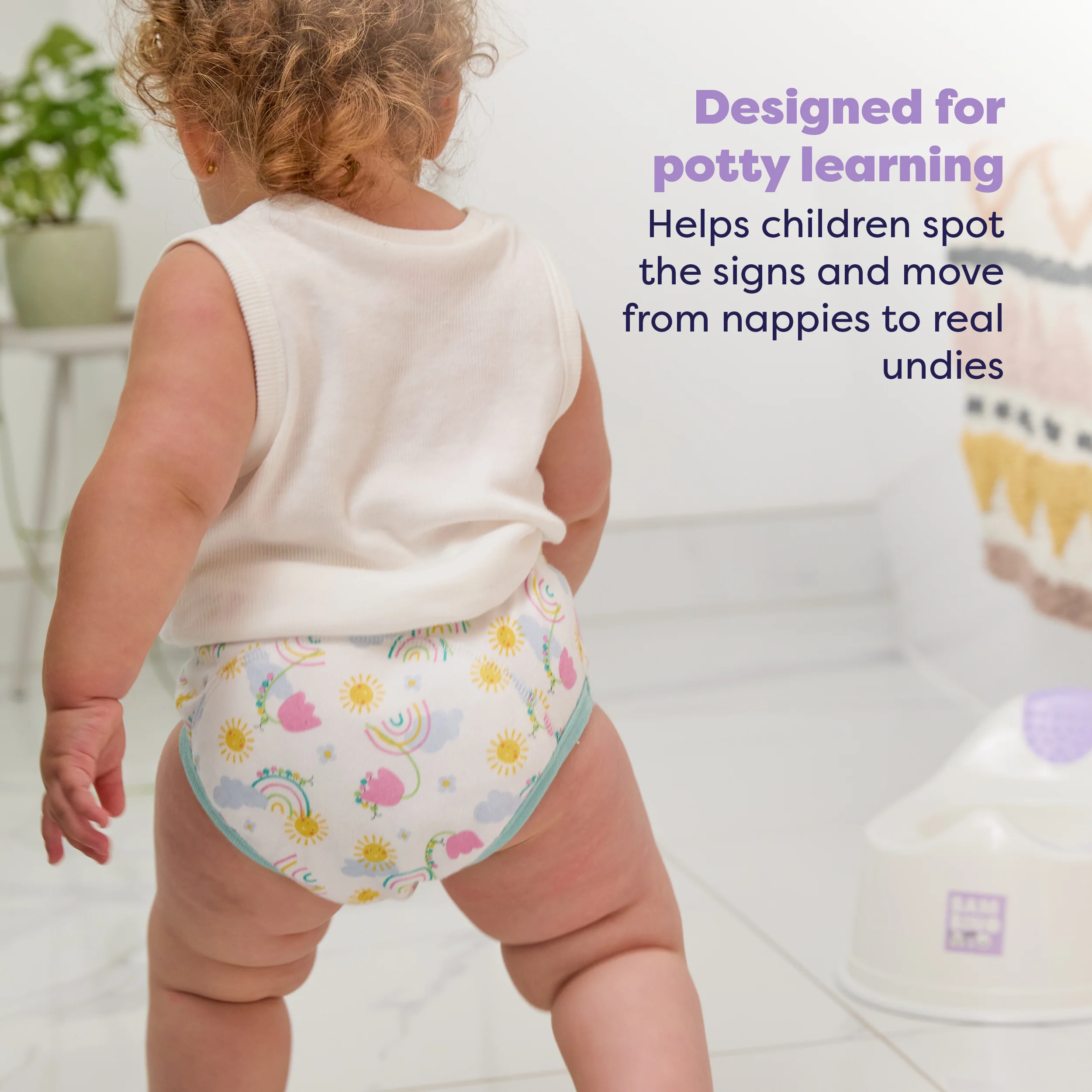 NEW: 3 Pack Reusable Potty Training Pants in Garden Party - Elite Design - Image 3