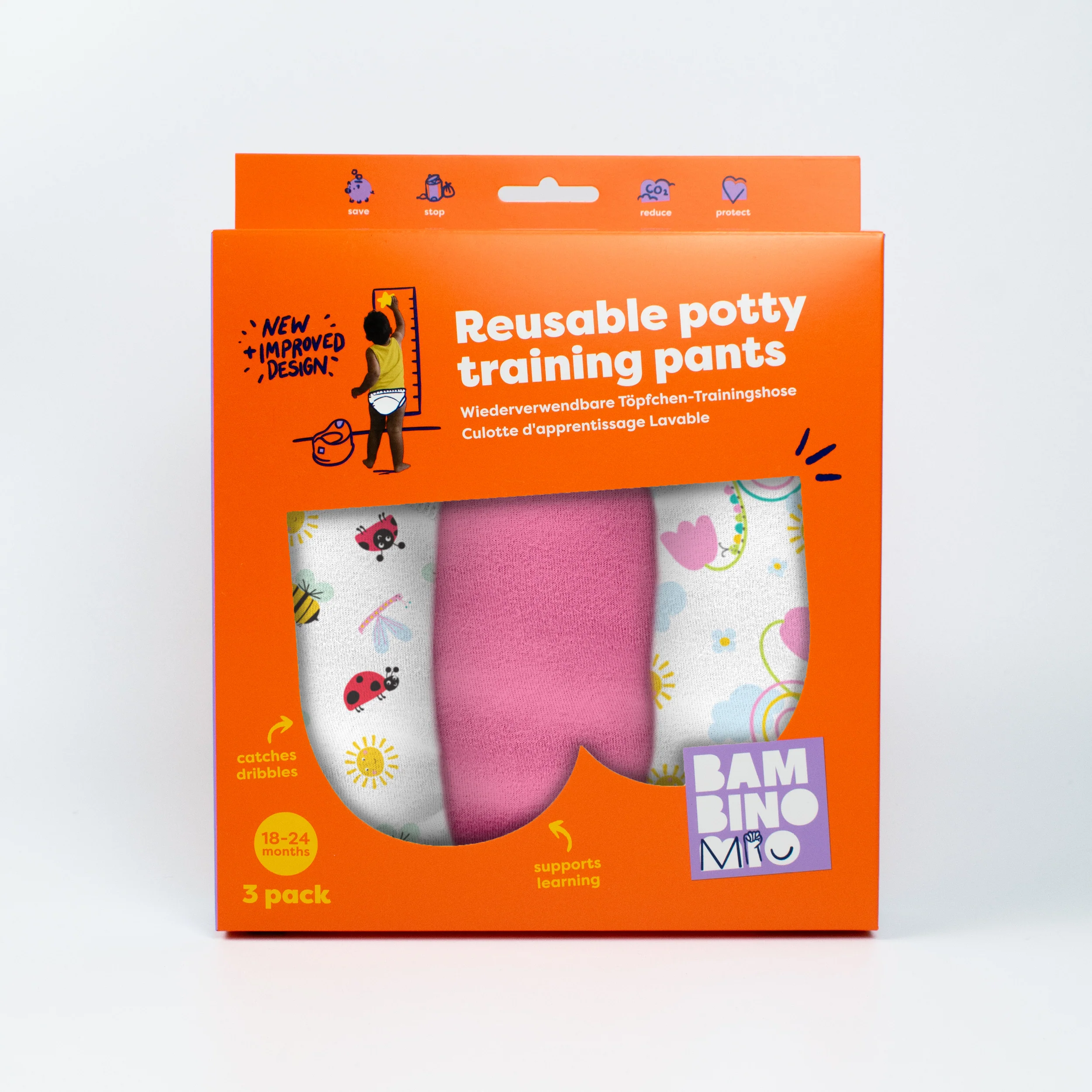NEW: 3 Pack Reusable Potty Training Pants in Garden Party - Elite Design - Image 7
