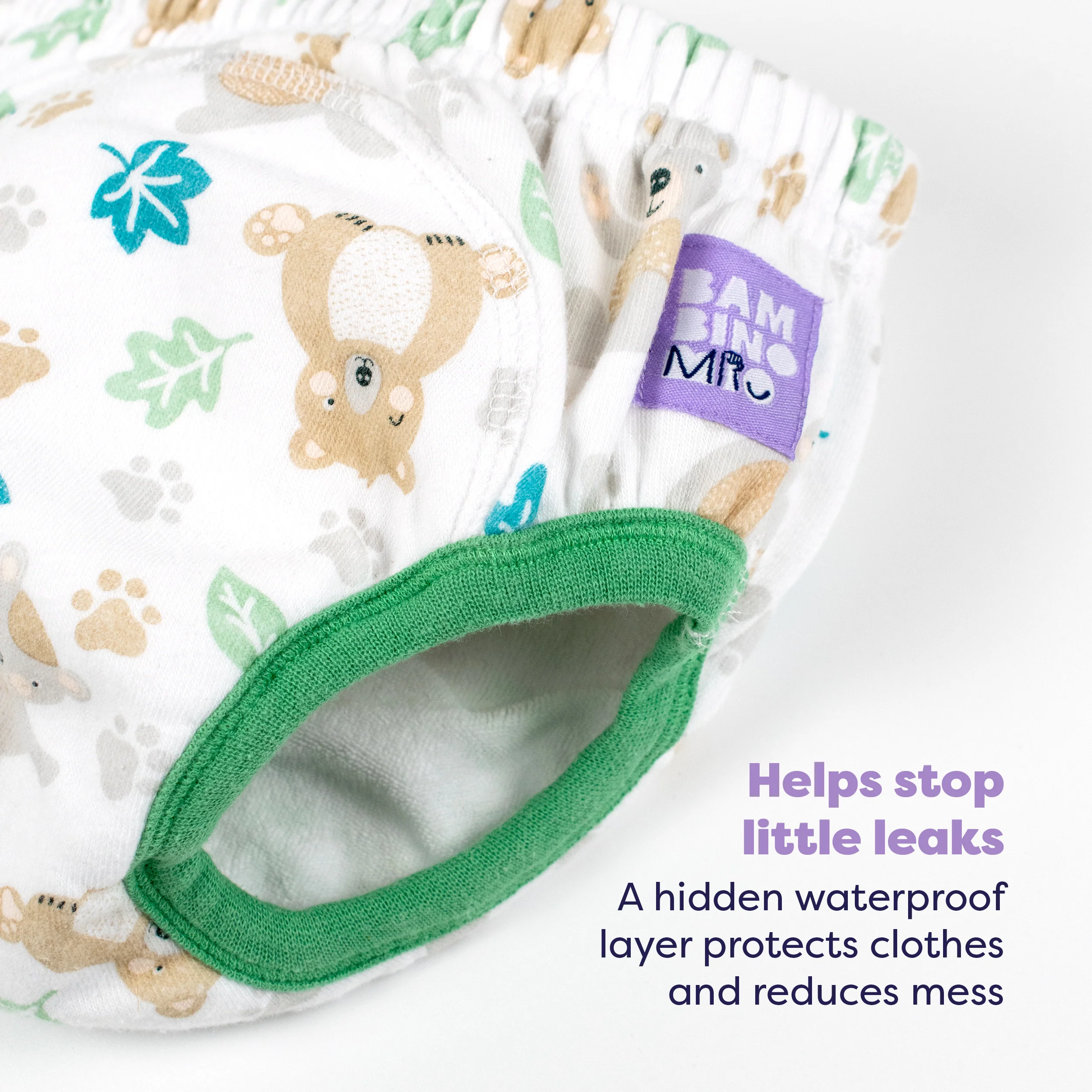 NEW: 3 Pack Reusable Potty Training Pants in Green Jungle - Elite Design - Image 4
