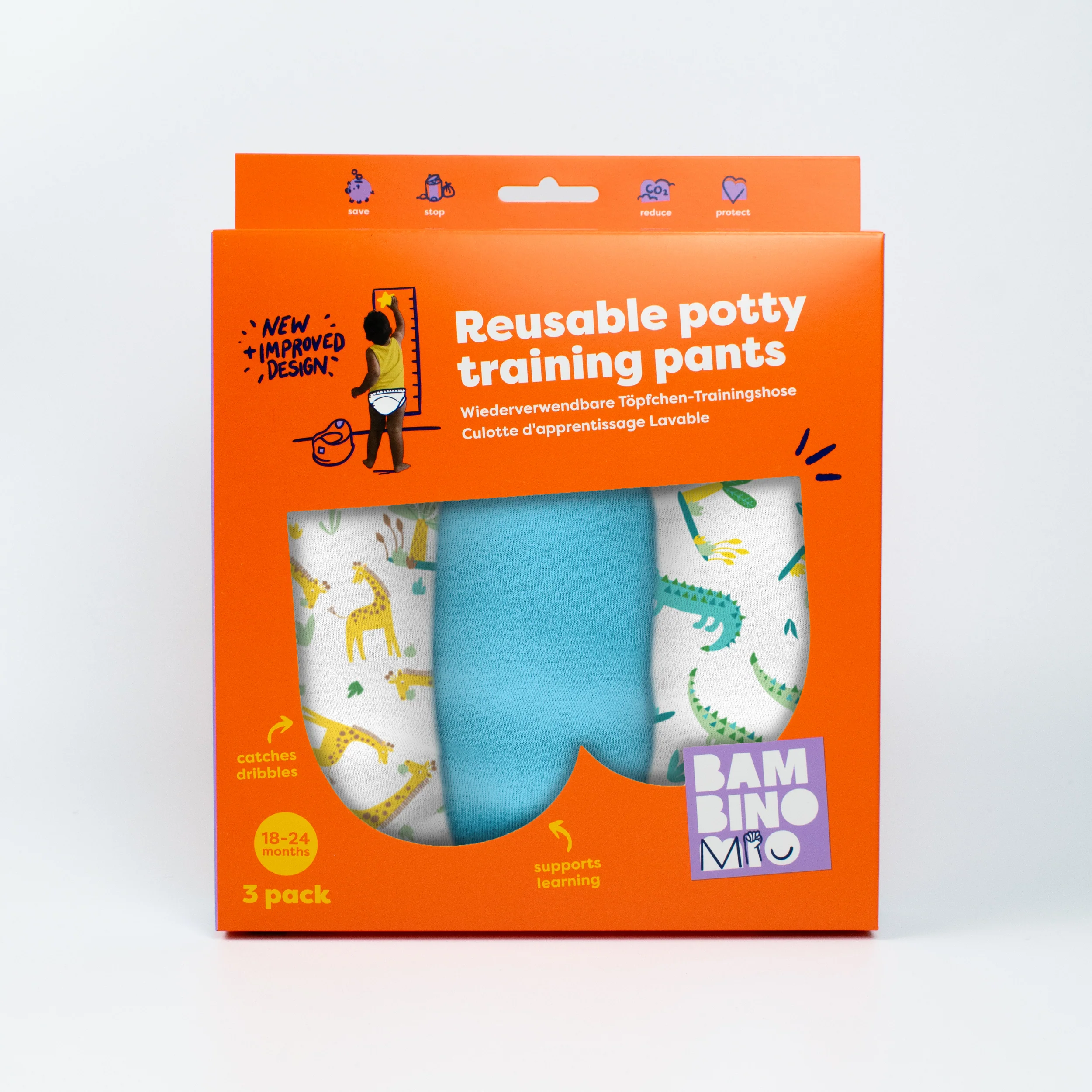 NEW: 3 Pack Reusable Potty Training Pants in Wild Life - Elite Design - Image 7