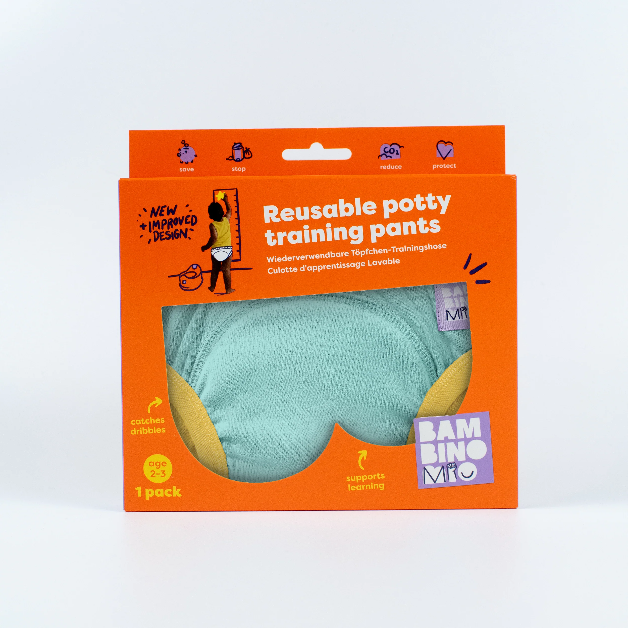 NEW: Reusable Potty Training Pants in Aqua - Elite Design - Image 7