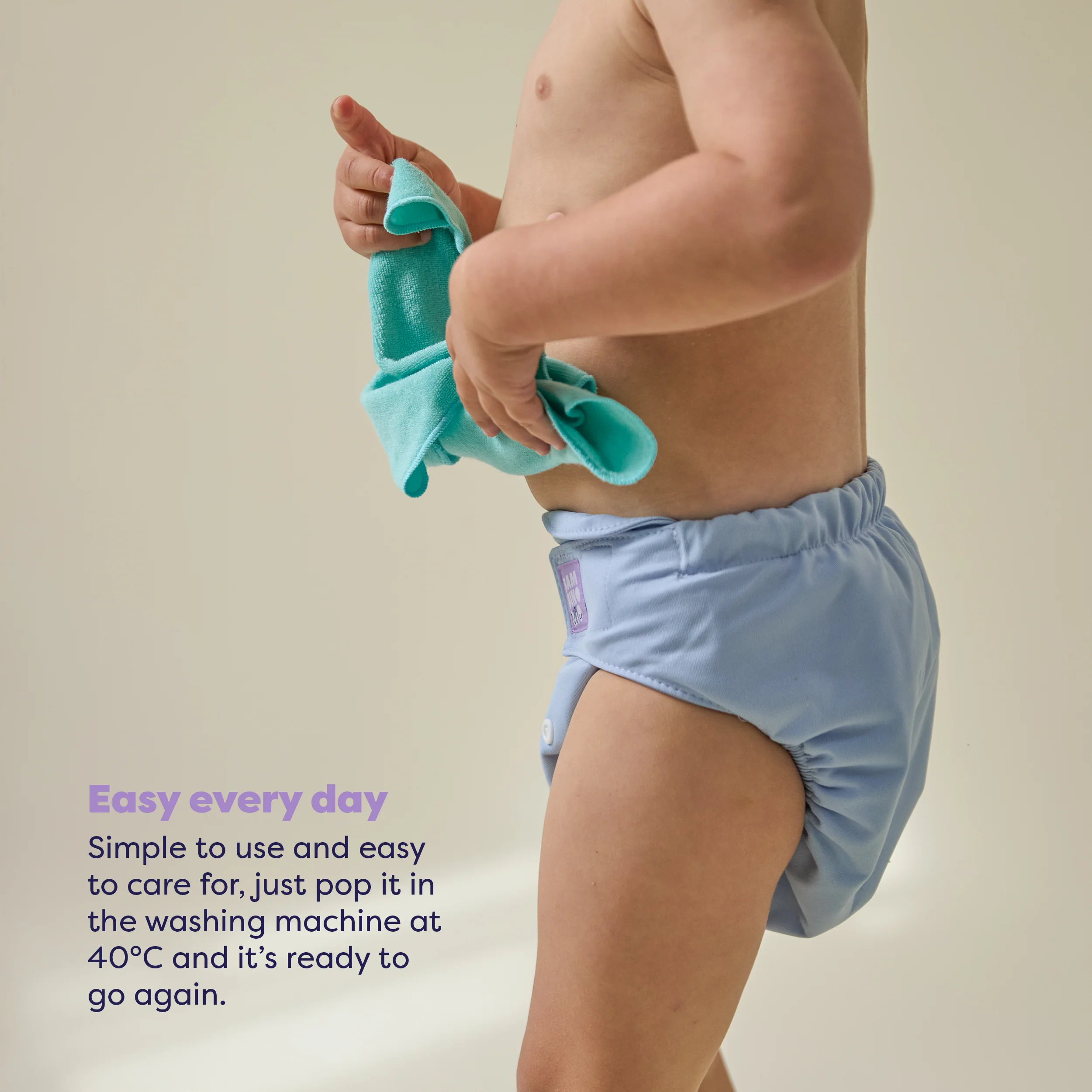 Revolutionary Reusable Nappy in Blue - Image 5