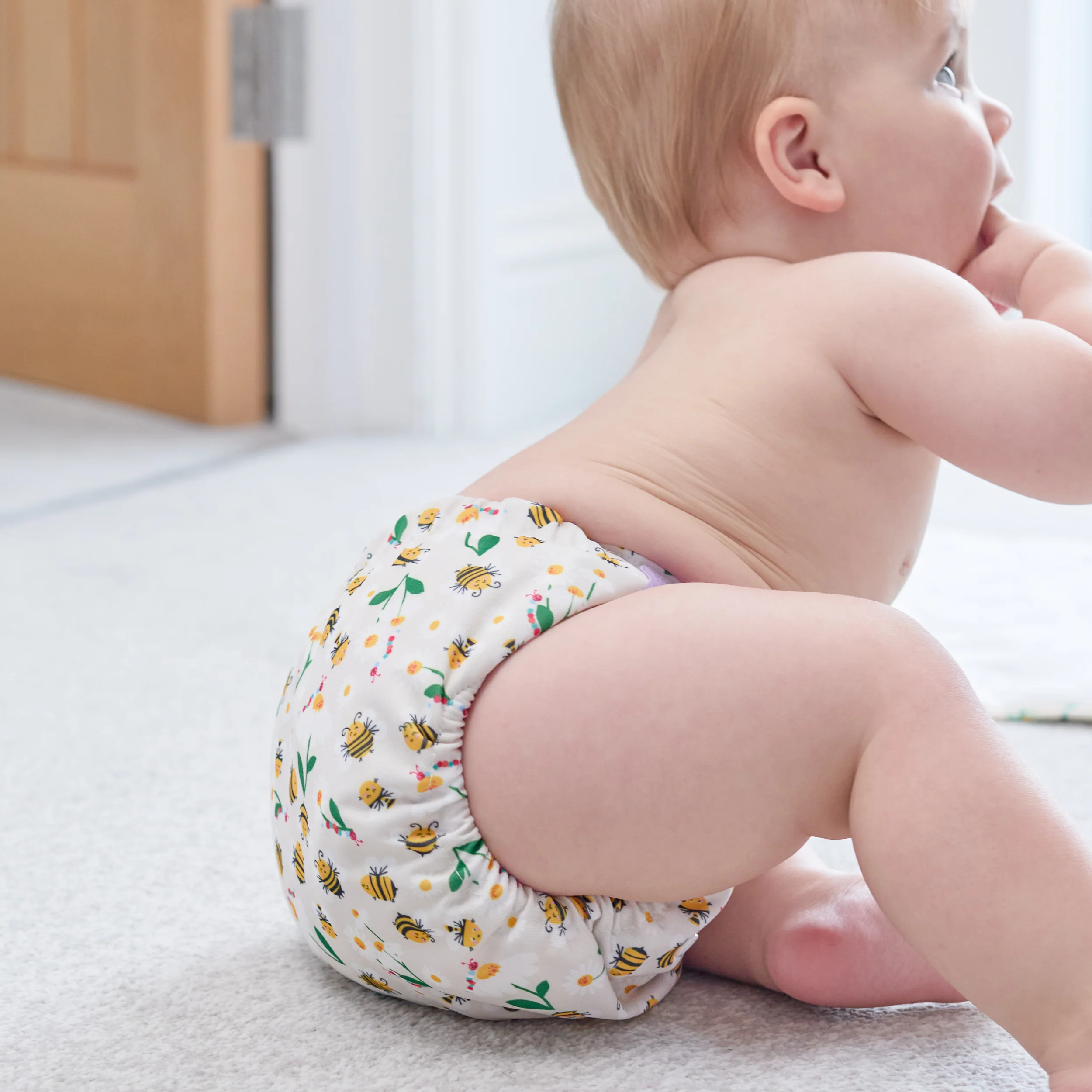 Revolutionary Reusable Nappy in Busy Bees - Image 6