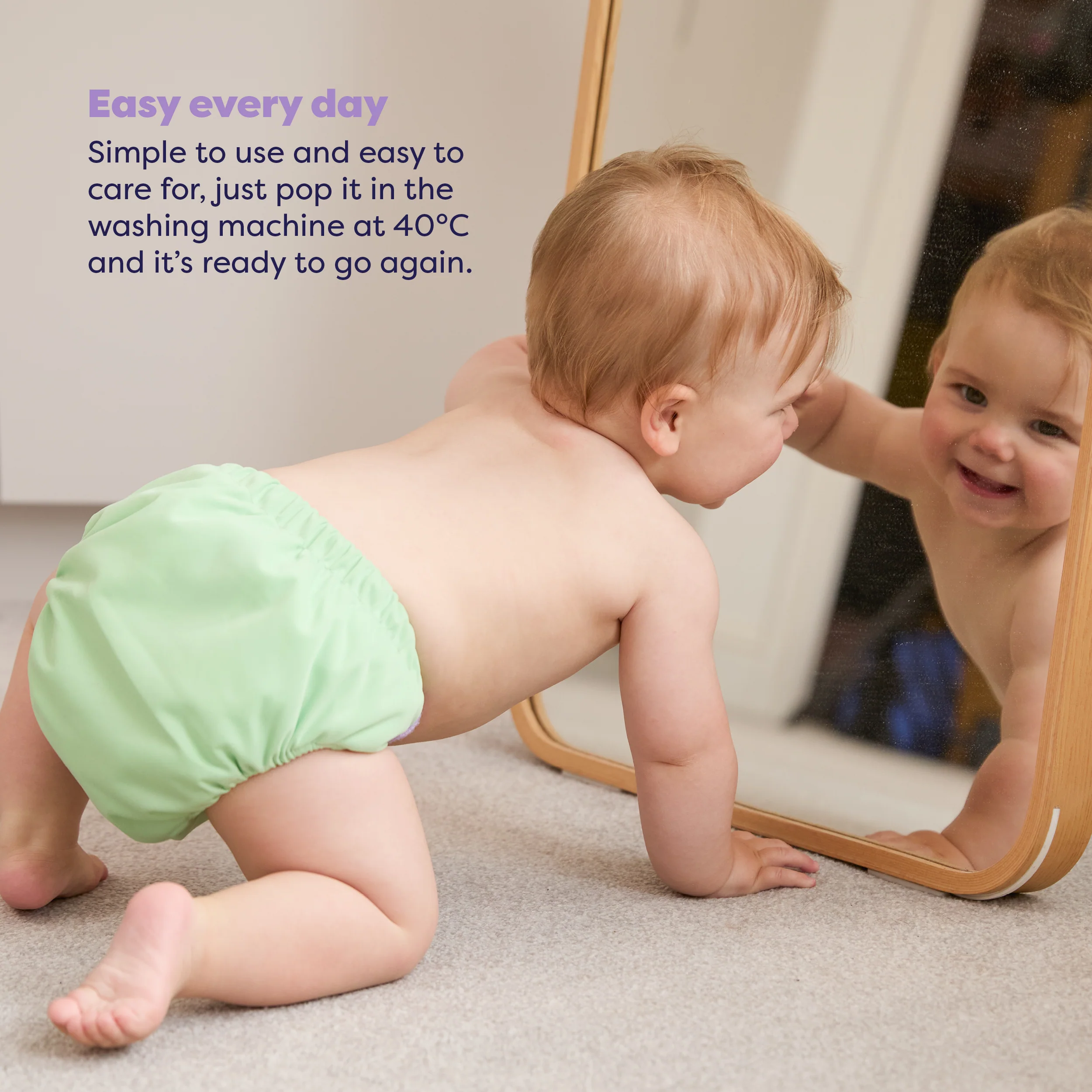 Revolutionary Reusable Nappy in Mint - Image 5