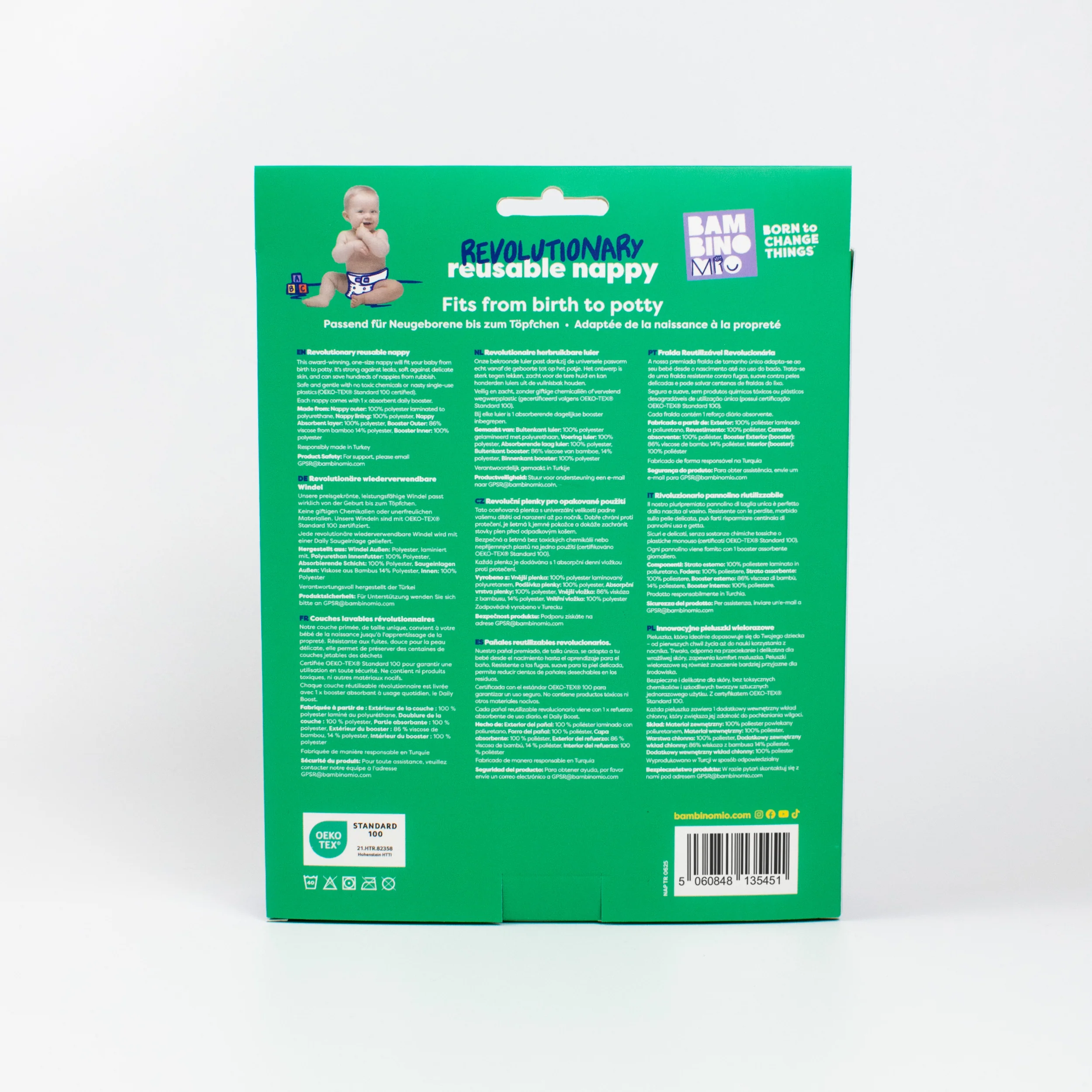 Revolutionary Reusable Nappy in Mint - Image 7