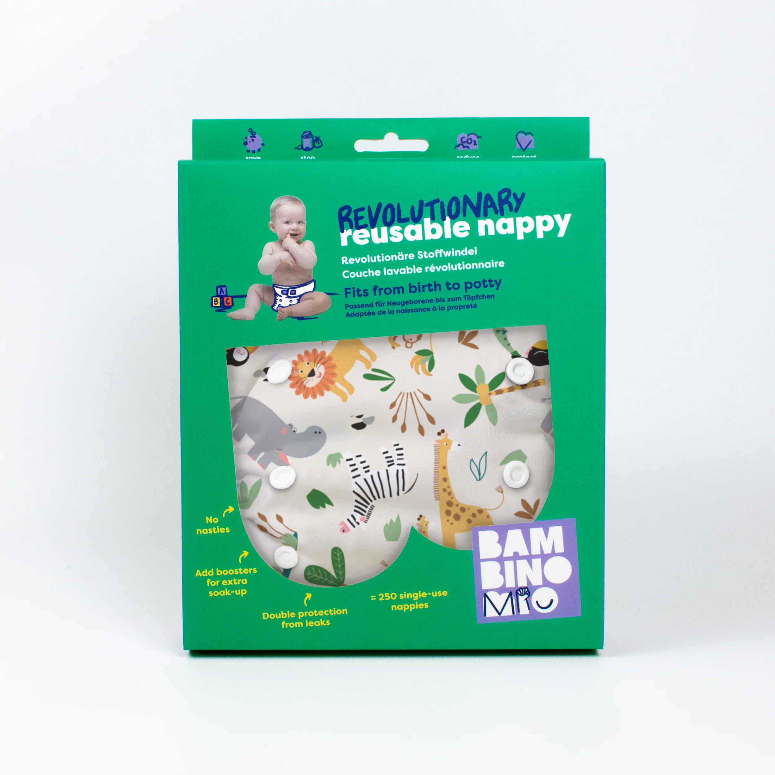 Revolutionary Reusable Nappy in Safari Squad - Image 7