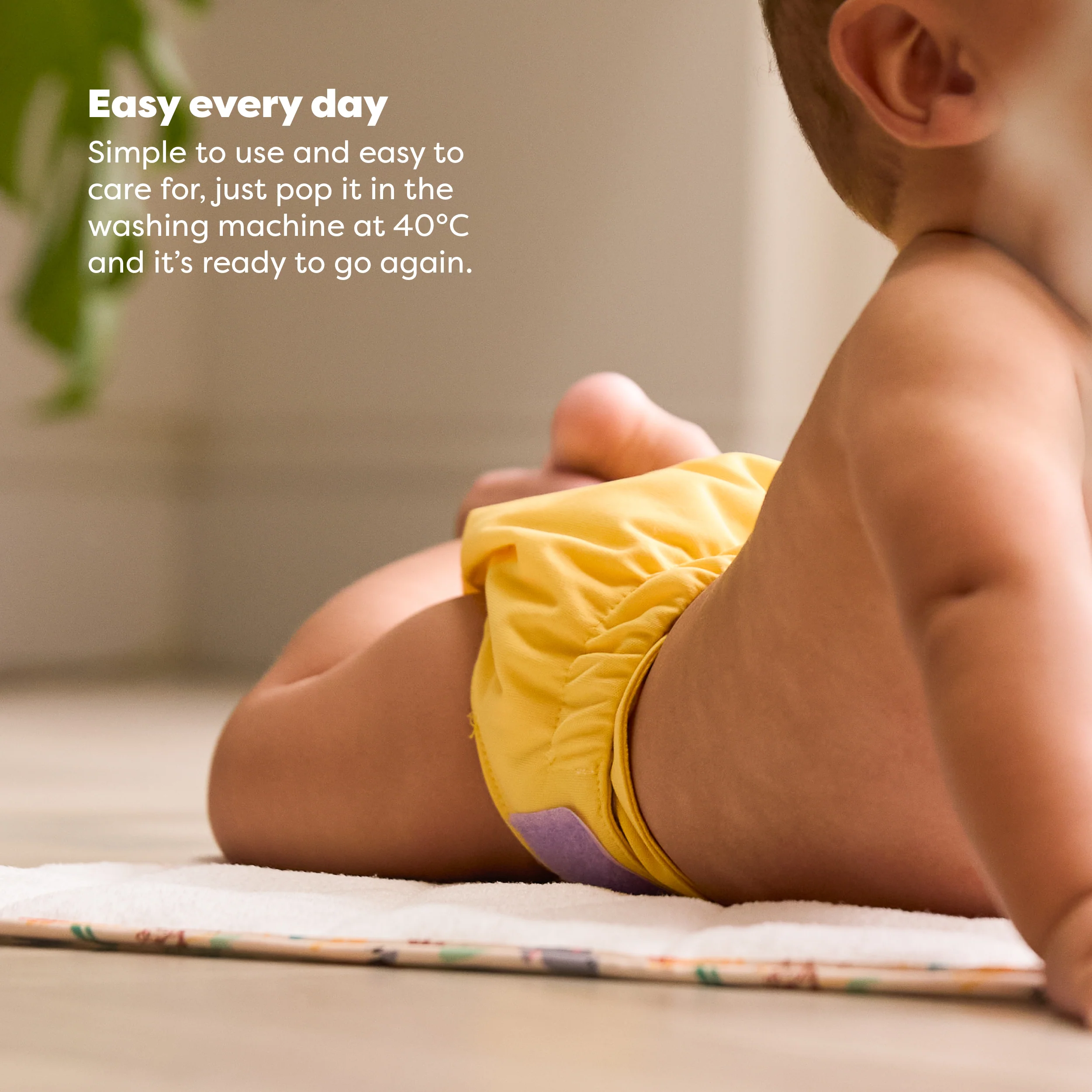 Revolutionary Reusable Nappy in Yellow - Image 5