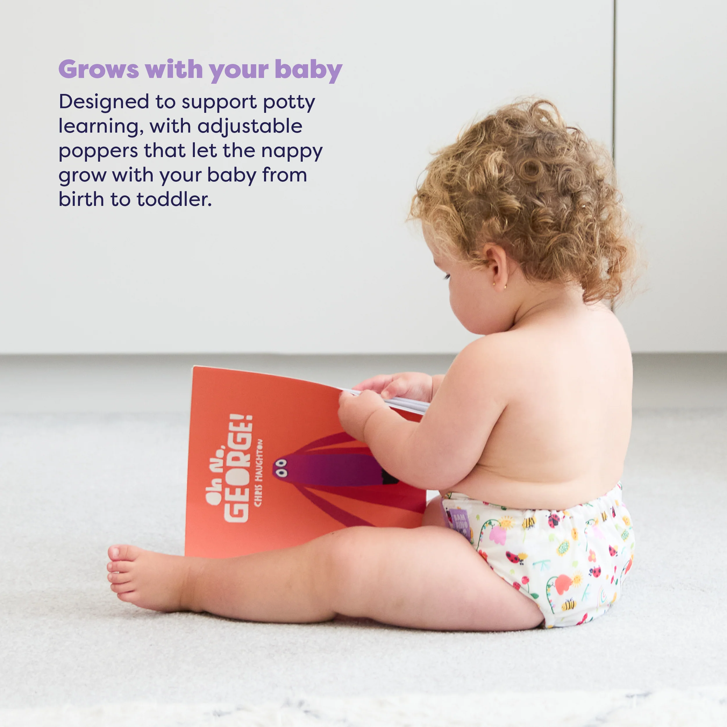 Revolutionary Try-Me-Trio Reusable Nappy Bundle in Garden Party - Image 4