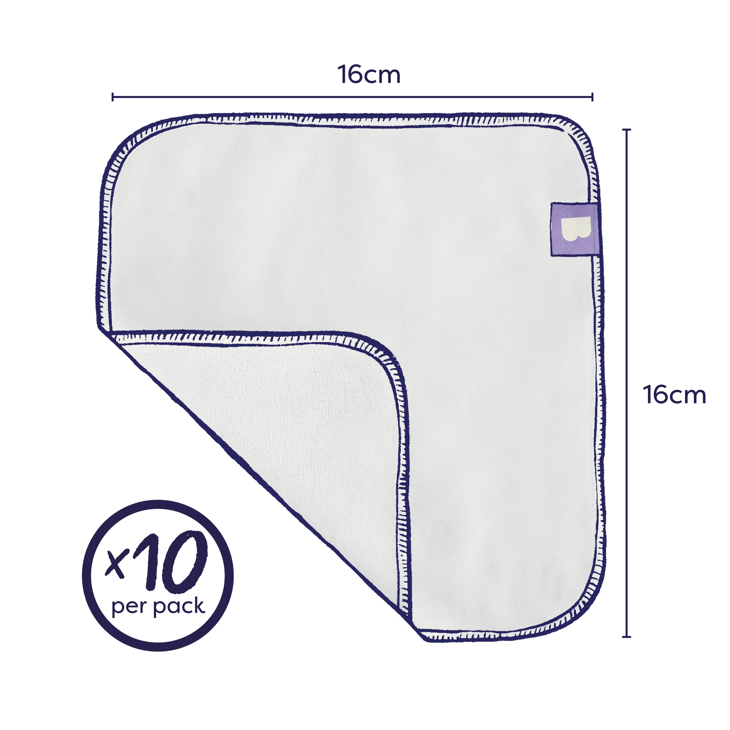 Reusable Baby Wipes - Everyday Pro 10 Pack - Image 6