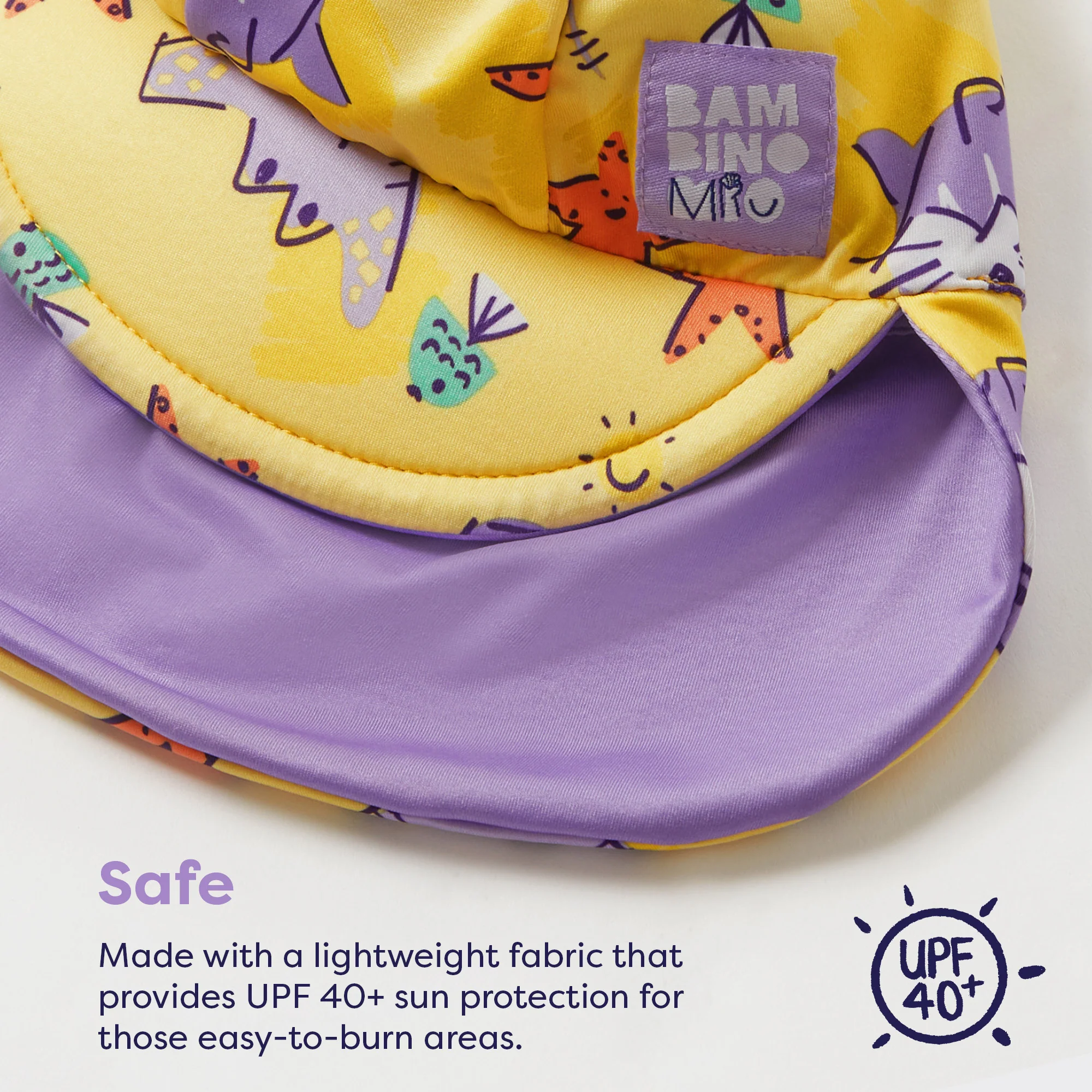 UPF 40+ Reversible Swim Hat for Babies in Wave Patrol - Image 3