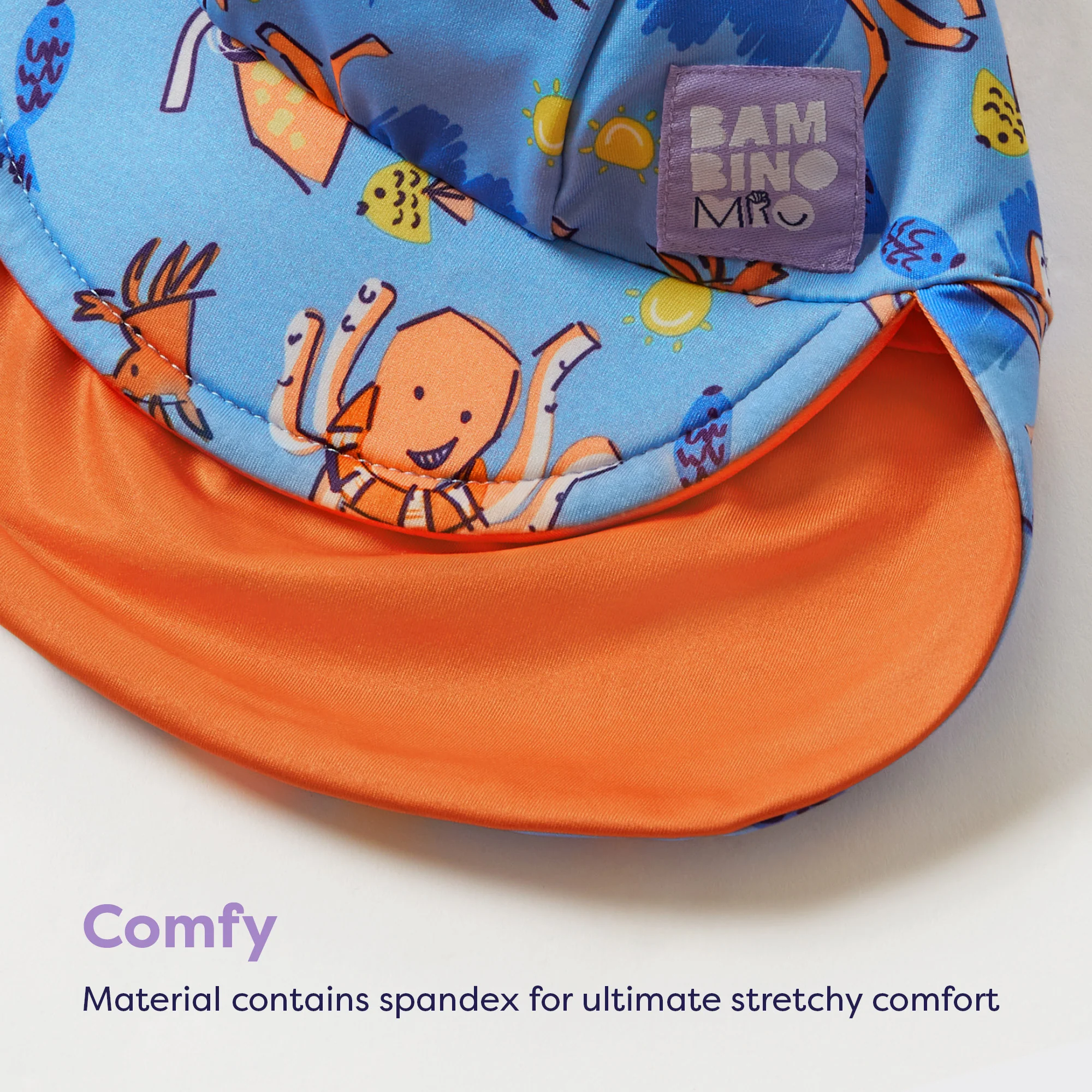 UPF 40+ Reversible Swim Hat for Babies in Wave Patrol - Image 4
